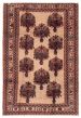 Bordered  Tribal Brown Area rug 5x8 Afghan Hand-knotted 358202