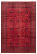 Bordered  Traditional Red Area rug 6x9 Afghan Hand-knotted 360201