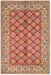 Bordered  Traditional Red Area rug 5x8 Afghan Hand-knotted 360292