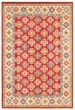 Bordered  Traditional Red Area rug 6x9 Afghan Hand-knotted 360322