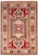 Bordered  Traditional Red Area rug Unique Indian Hand-knotted 363044