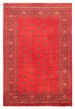 Bordered  Traditional Red Area rug 6x9 Pakistani Hand-knotted 364188