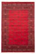 Bordered  Traditional Red Area rug 6x9 Pakistani Hand-knotted 364239