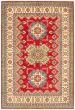 Bordered  Traditional Red Area rug 6x9 Afghan Hand-knotted 364366
