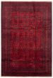 Bordered  Traditional Red Area rug 6x9 Afghan Hand-knotted 364430