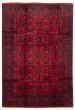 Bordered  Traditional Red Area rug 6x9 Afghan Hand-knotted 364446