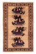 Bordered  Tribal Brown Area rug 3x5 Afghan Hand-knotted 365941