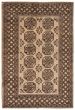 Bordered  Tribal Grey Area rug 5x8 Afghan Hand-knotted 367258