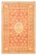 Bordered  Traditional Pink Area rug 5x8 Afghan Hand-knotted 369273