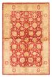 Bordered  Traditional Red Area rug 5x8 Afghan Hand-knotted 369277