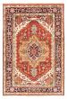 Bordered  Traditional Red Area rug 3x5 Indian Hand-knotted 369639