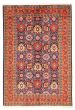 Bordered  Traditional Blue Area rug 8x10 Turkish Hand-knotted 372510
