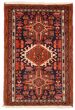 Bordered  Traditional Blue Area rug 2x3 Persian Hand-knotted 373559