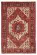 Bordered  Traditional Ivory Area rug 3x5 Persian Hand-knotted 373619