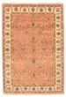 Bordered  Tribal Brown Area rug 5x8 Indian Hand-knotted 373816