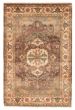Bordered  Traditional Brown Area rug 3x5 Indian Hand-knotted 373838