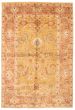 Bordered  Traditional Orange Area rug 5x8 Indian Hand-knotted 373987