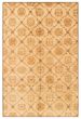 Floral  Transitional Ivory Area rug 5x8 Indian Hand-knotted 374628