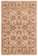 Bordered  Traditional Ivory Area rug 3x5 Indian Hand-knotted 374828