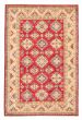 Bordered  Traditional Red Area rug 6x9 Afghan Hand-knotted 376741