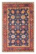 Bordered  Traditional Blue Area rug 5x8 Indian Hand-knotted 377419