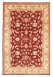 Bordered  Traditional Red Area rug 6x9 Afghan Hand-knotted 379004