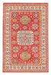 Bordered  Geometric Red Area rug 6x9 Afghan Hand-knotted 381820