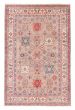 Bordered  Geometric Ivory Area rug 5x8 Afghan Hand-knotted 381843