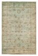Bordered  Transitional Green Area rug 5x8 Pakistani Hand-knotted 391765