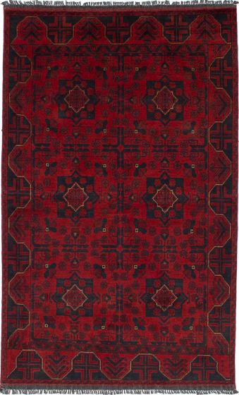 Traditional  Tribal Red Area rug 3x5 Afghan Hand-knotted 236244