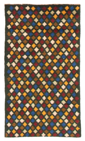 Bohemian  Tribal Green Area rug 3x5 Afghan Hand-knotted 354207