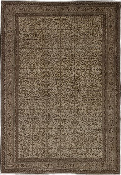 Traditional Ivory Area rug 6x9 Turkish Hand-knotted 232384