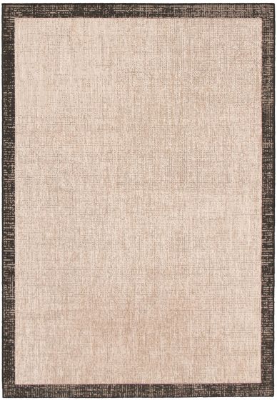 Bordered  Solid Grey Area rug 3x5 Belgium Machine Woven 315405