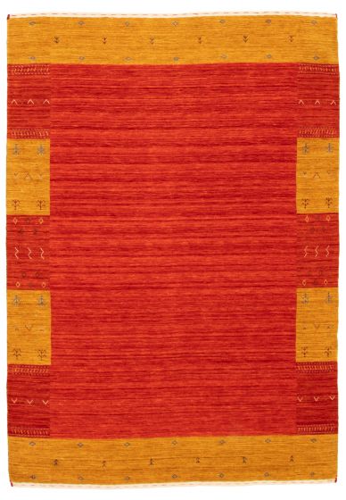 Gabbeh  Tribal Brown Area rug 5x8 Indian Hand-knotted 344666