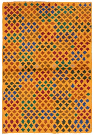 Bohemian  Tribal Orange Area rug 3x5 Afghan Hand-knotted 353765