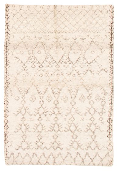 Moroccan  Tribal Grey Area rug 5x8 Indian Hand-knotted 362712