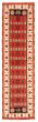 Bordered  Traditional Red Runner rug 10-ft-runner Indian Hand-knotted 314333