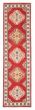 Bordered  Geometric Red Runner rug 10-ft-runner Afghan Hand-knotted 379919