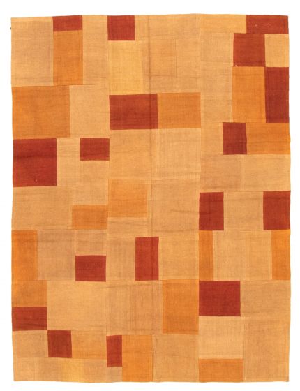 Bohemian  Flat-weaves & Kilims Brown Area rug 4x6 Turkish Flat-weave 335176