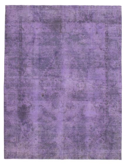 Overdyed  Transitional Purple Area rug 9x12 Turkish Hand-knotted 362594