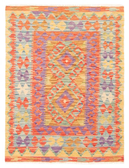 Flat-weaves & Kilims  Geometric Red Area rug 3x5 Turkish Flat-Weave 389479