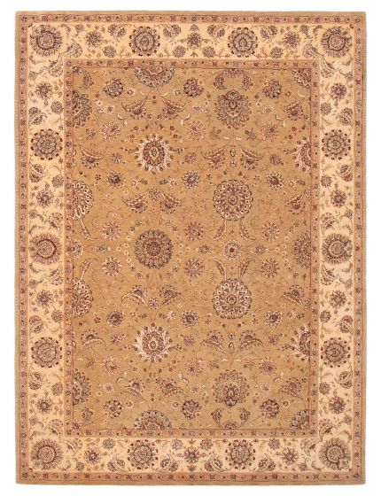 Bordered  Traditional Green Area rug 9x12 Chinese Hand Tufted 392052
