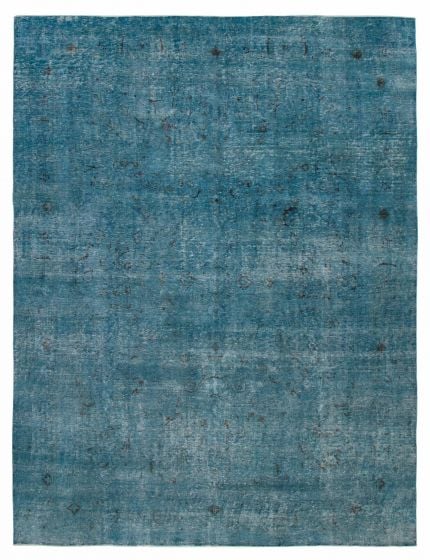 Overdyed  Transitional Green Area rug 9x12 Turkish Hand-knotted 392401