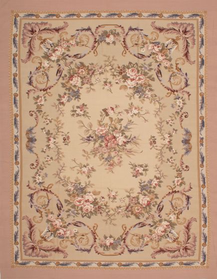 Flat-weaves & Kilims  Traditional Ivory Area rug 12x15 Chinese Hand Woven 208302