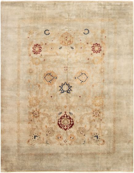 Floral  Transitional Grey Area rug 6x9 Pakistani Hand-knotted 301325