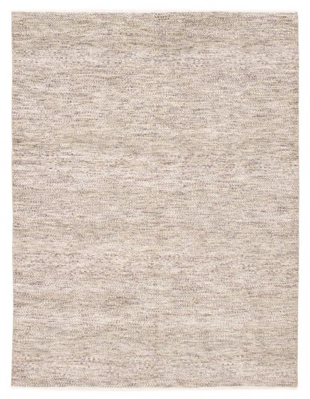 Transitional Green Area rug 6x9 Indian Hand-knotted 377088