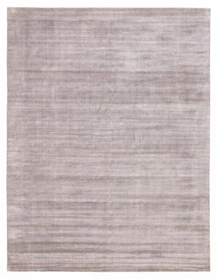 Stripes  Transitional Grey Area rug 9x12 Indian Hand Loomed 391618