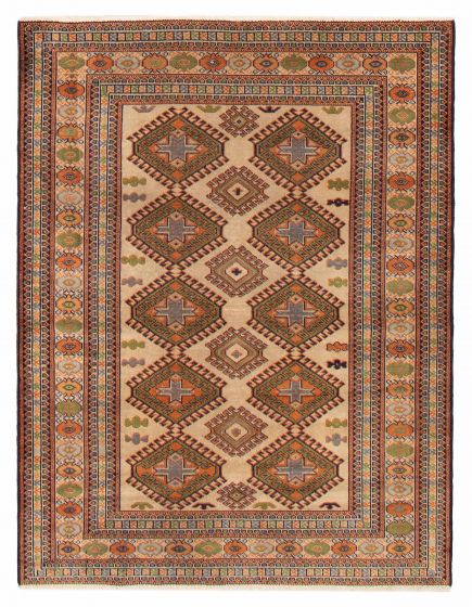 Geometric  Tribal Ivory Area rug 3x5 Afghan Hand-knotted 391707