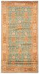 Bordered  Traditional Green Runner rug 16-ft-runner Pakistani Hand-knotted 338952