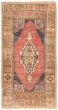 Bordered  Vintage Red Area rug 3x5 Turkish Hand-knotted 358738